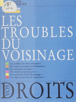 cover image of Les Troubles du voisinage